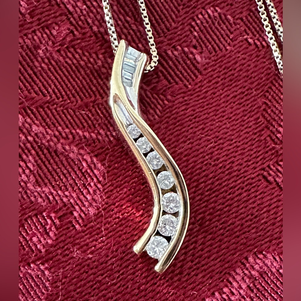 Affinity Diamonds Channel Set Pendant with Chain